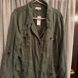 Ann Taylor Loft Sage Utility Jacket NWT